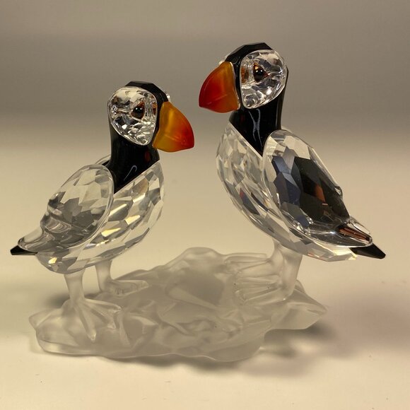 Swarovski Crystal Puffins Figurine, Retired Collectible, Excellent Condition - Picture 1 of 9